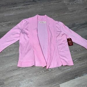 New with Tags Pink Shawl Collar Cardigan – Soft Knit Sweater Size S (4-6)